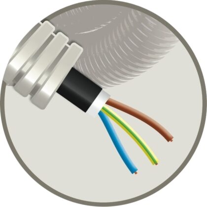 ELFLEX Elflex voorbedrade buis 20mm grijs + energiekabel EXVB 3g1