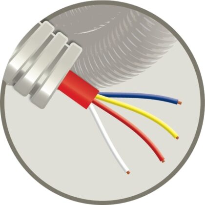 ELFLEX Elflex voorbedrade buis 16mm grijs + telefoniekabel SVV rood 4x0