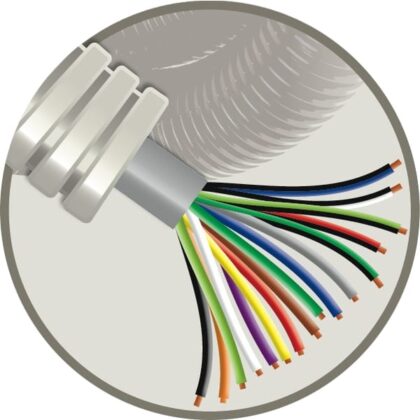 ELFLEX Elflex voorbedrade buis 20mm grijs + telefoniekabel SVV grijs 16x0