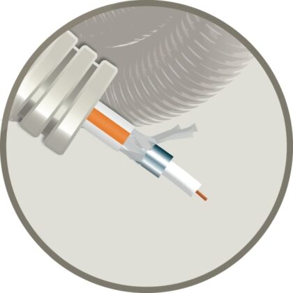 ELFLEX Elflex voorbedrade buis 16mm grijs + coax TRI6 TELENET EFTRI6M
