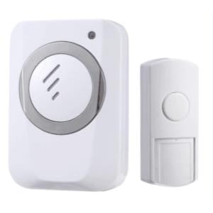 ELIMEX Deurbel op batterijen + met LED controlelampje + Drukknop - Wit 24107