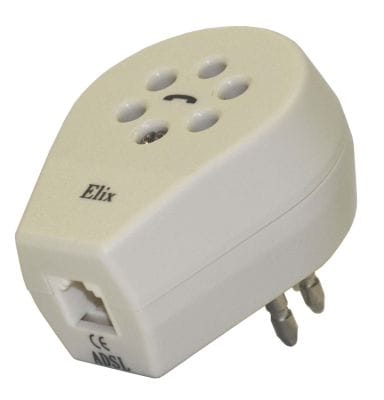 ELIMEX Telefoonadapter stekker met ADSL filter - Vrouwelijke RJ14 6/4 ingang 34461