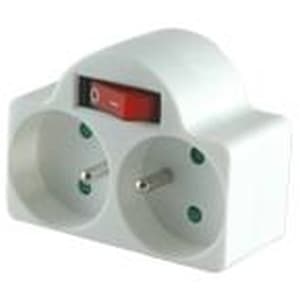 ELIMEX Inplugbare stekker met enkelpolige schakelaar en lamp - 2x2P+A 16A - 3680W max. 38373