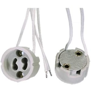 ELIMEX GU10 Lamphouder met draad (20cm) - Keramiek - Wit - 5 stuks 60293