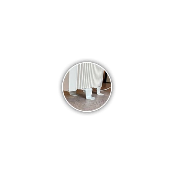 ELKATHERM Paar voeten voor SD - binnen gehoekt - R9010 ELK410ISD/RAL9010
