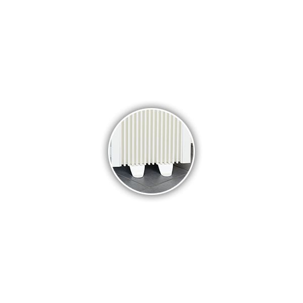 ELKATHERM Paar voeten voor S - R9010  - 8 ELK410S/RAL9010