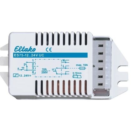 ELTAKO Elektr. Impulsschakelaar voor armatuur 1NO 10A ES75-12..24V UC