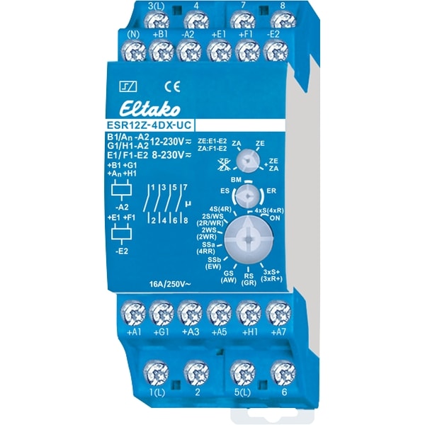 ELTAKO Impulsschakelaar 4x 1 NO 16A ESR12Z-4DX-UC