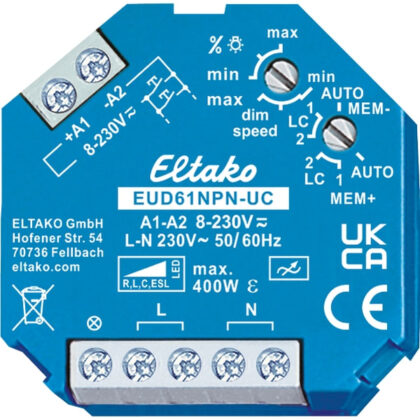 ELTAKO Elektronische universele inbouwdimmer 400W EUD61NPN-UC