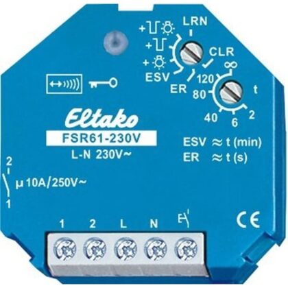 ELTAKO Impulsschakelaar/relais inbouw draadloos 1 NO 10A FSR61-230V