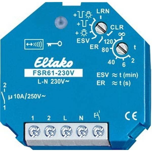 ELTAKO Impulsschakelaar/relais inbouw draadloos 1 NO 10A FSR61-230V