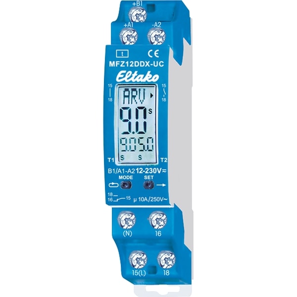 ELTAKO Digitaal multifunctioneel tijdrelais 1 wisselcontact 10A MFZ12DDX-UC