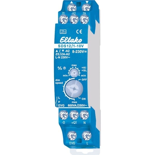 ELTAKO Stuurdimmer 1-10V voor EVG 1no 600VA SDS12/1-10V