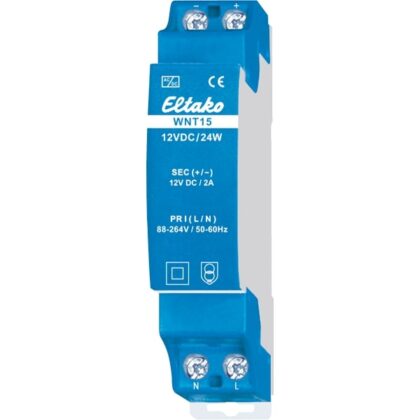 ELTAKO Voedingsblok voor DIN-rail. 88..264V/12VDC 24W WNT15-12VDC/24W