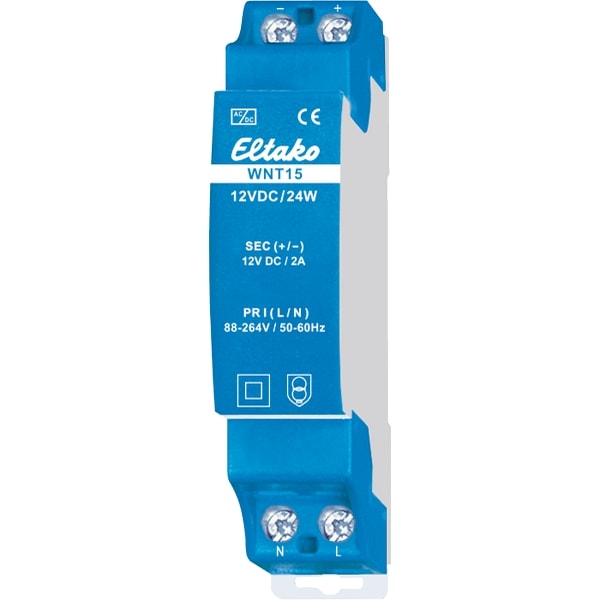 ELTAKO Voedingsblok voor DIN-rail. 88..264V/12VDC 24W WNT15-12VDC/24W