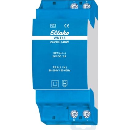 ELTAKO Modulaire voeding DIN-rail. 88..264V/24VDC 48W WNT15-24VDC/48W