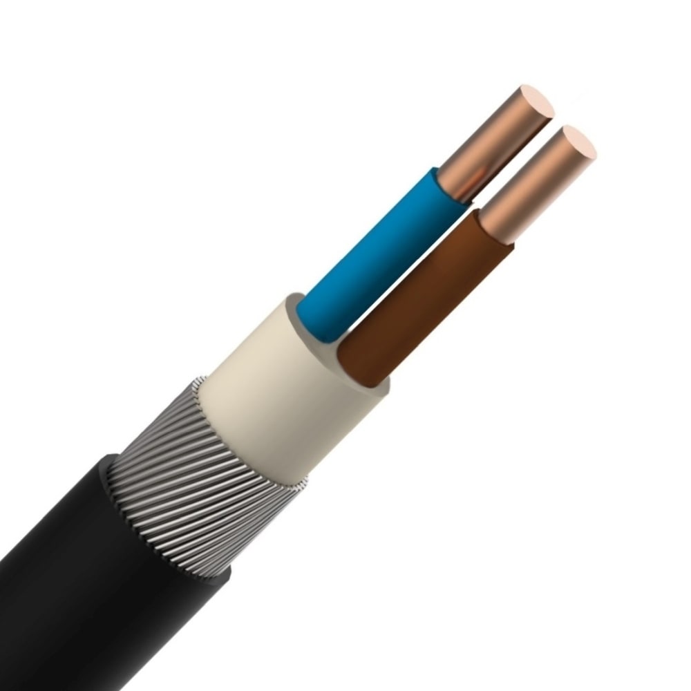 ENERGIEKABEL EXAVB energiekabel XLPE/PVC gewapend 1kV Cca s3d2a3 2X4mm² EXAVB2X4-CCA B 1000