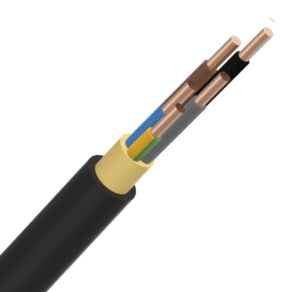 ENERGIEKABEL EXVB energie- en aansluitkabel XLPE/PVC 1kV Eca zwart 5G4mm² EXVB5G4-ECA B 1000