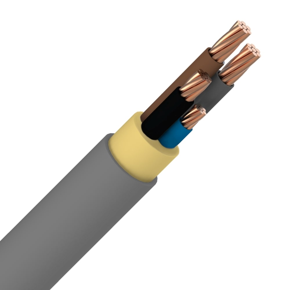 ENERGIEKABEL XVB installatiekabel XLPE/PVC 1kV Cca s3d2a3 grijs 3X35+16mm² XVB3X35+16-CCA B 1000