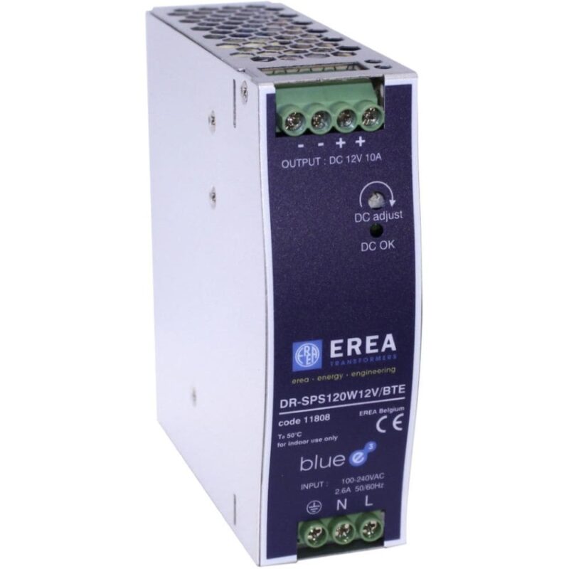 EREA Geschakelde DC voeding 230V AC // 12V DC In 10A P 120W -DIN-Rail 11808