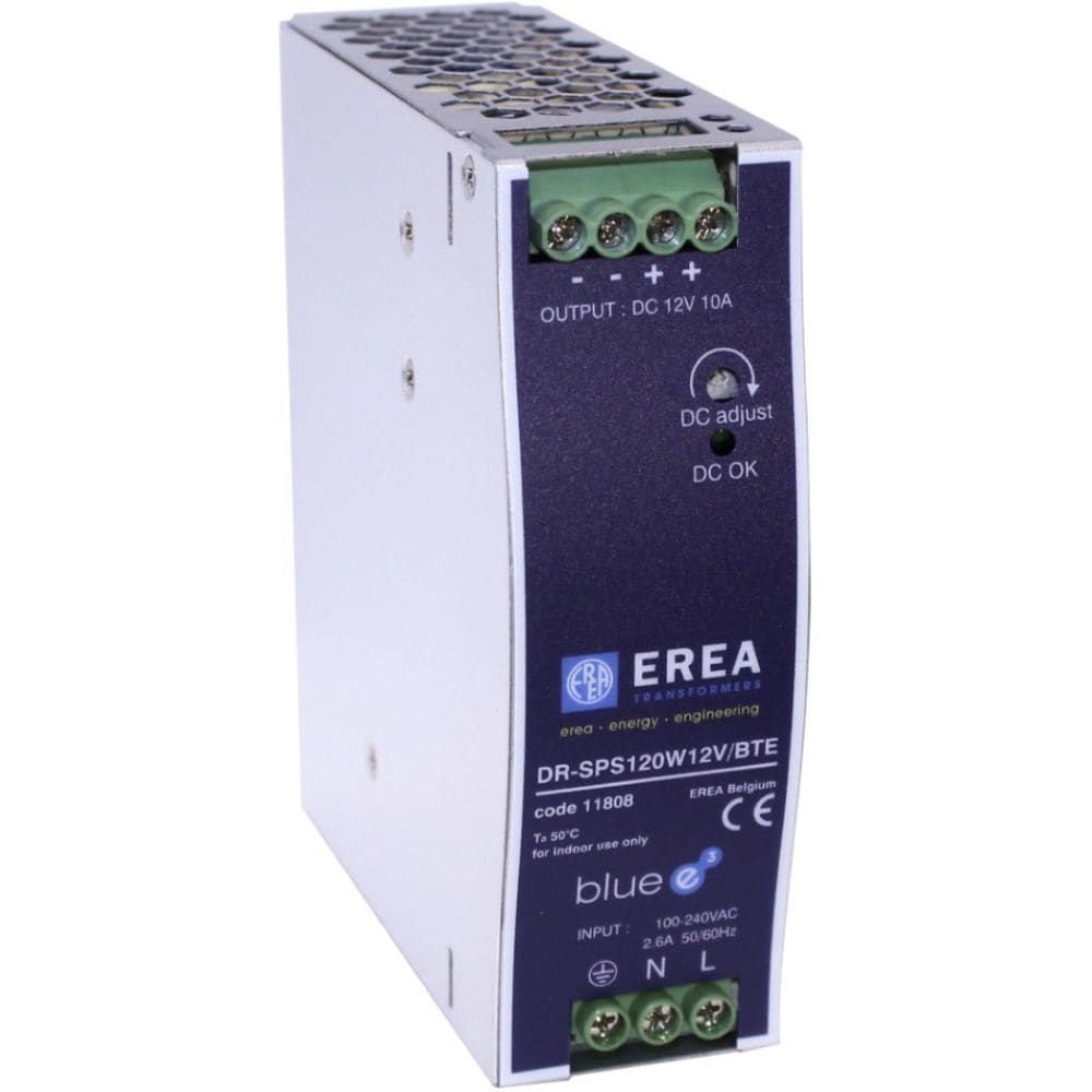 EREA Geschakelde DC voeding 230V AC // 12V DC In 10A P 120W -DIN-Rail 11808