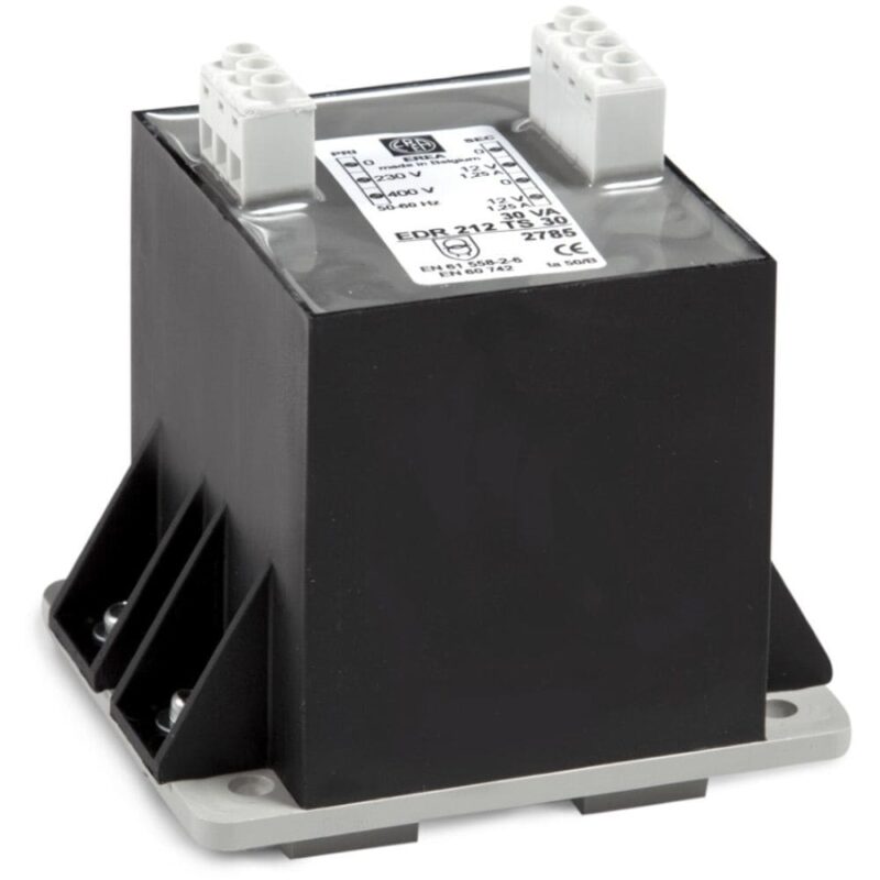 EREA 1f Veiligheidstransfo IP20- DIN-rail- 0-230-400V // 2x0-12V-P 30VA 2785