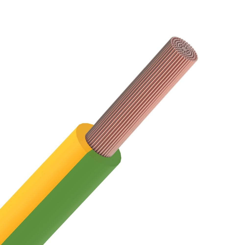 EUPEN VOBs H07V-K draad PVC soepel 750V Eca 70°C Eupen Geel/groen 6mm² V0BS6YG-ECA R 100