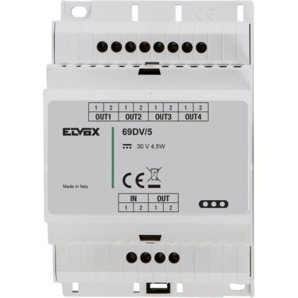 Elvox VERDELER LIJNENE STIJGENDE KOLOM 4 cat5 ELV-69DV/5