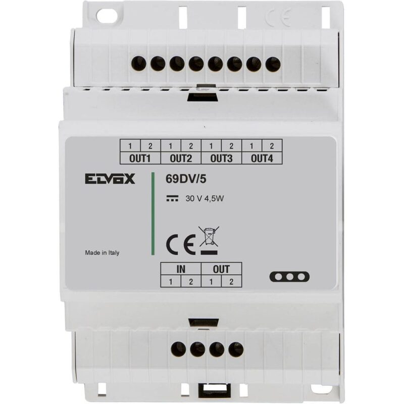 Elvox VERDELER LIJNENE STIJGENDE KOLOM 4 cat5 ELV-69DV/5