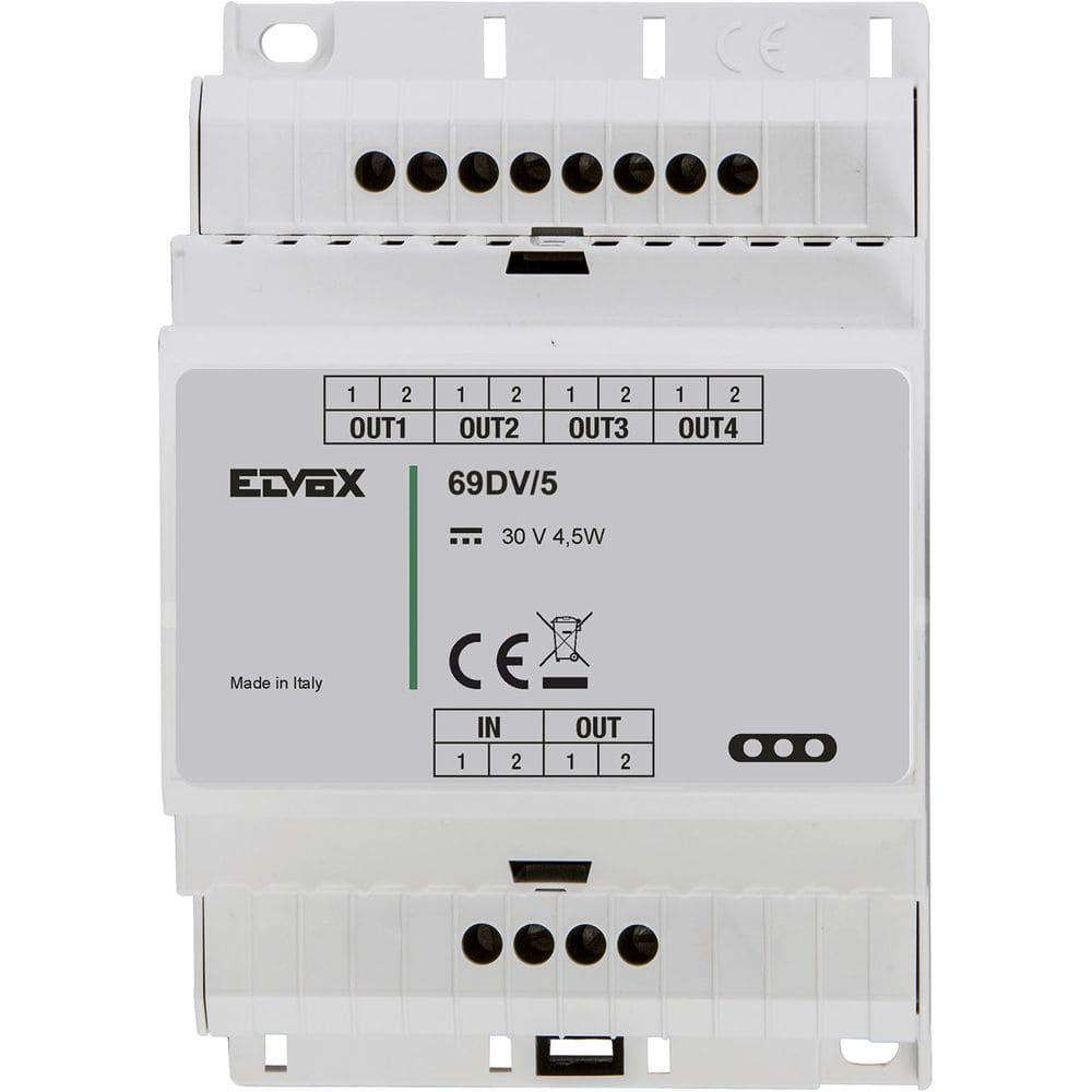 Elvox VERDELER LIJNENE STIJGENDE KOLOM 4 cat5 ELV-69DV/5