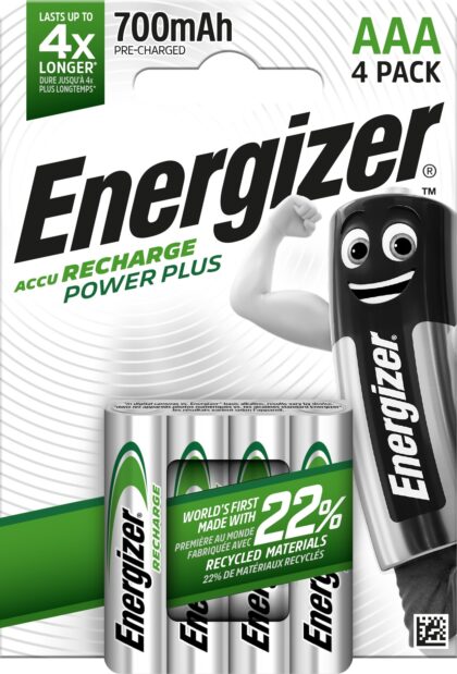 Energizer Batterij oplaadbaar Recharge Power Plus - AAA 700mAh - blister 4 stuks 4HR03PP700