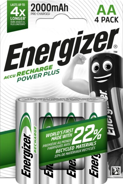 Energizer Batterij oplaadbaar Recharge Power Plus - AA 2000mAh - blister 4 stuks 4HR6PP2000
