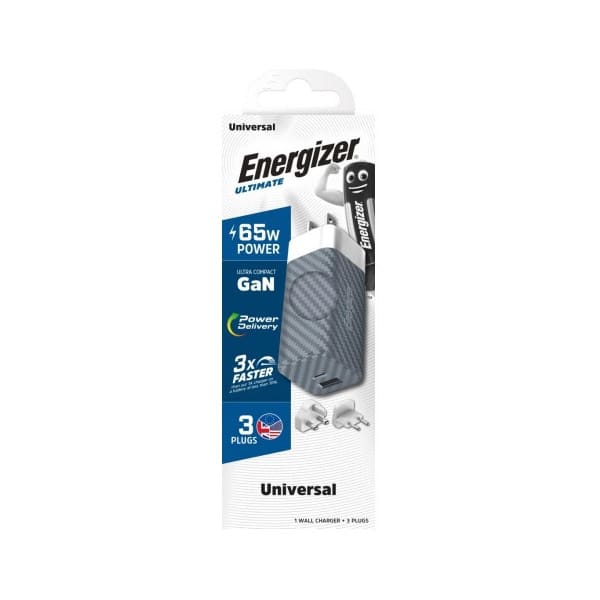 Energizer Wandlader USB 65W EU/UK/US wit/zilver A65MU