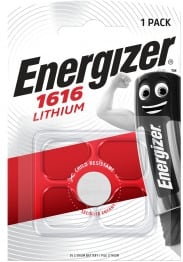Energizer Batterij knoopcel Lithium 3V CR1616 - blister 1 stuk CR1616