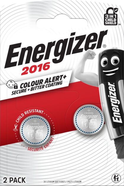 Energizer Batterij knoopcel Lithium 3V CR2016 - blister 2 stuks CR2016/2