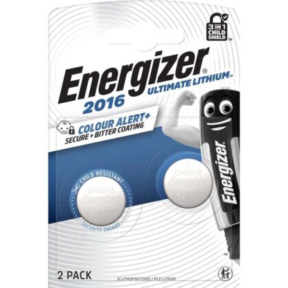 Energizer Batterij knoopcel Ultimate Lithium 3V CR2016 - blister 2 stuks CR2016U2