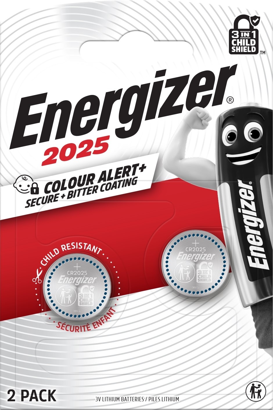 Energizer Batterij knoopcel Lithium 3V CR2025 - blister 2 stuks CR2025/2