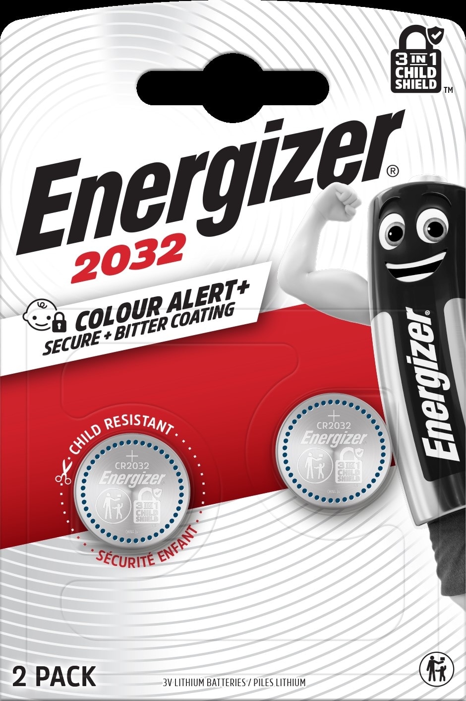 Energizer Batterij knoopcel Lithium 3V CR2032 - blister 2 stuks CR2032/2