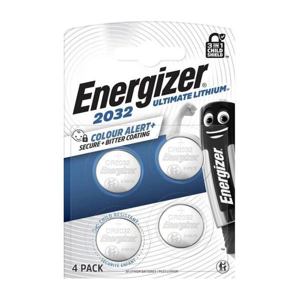 Energizer Batterij knoopcel Ultimate Lithium 3V CR2032 - blister 4 stuks CR2032U4
