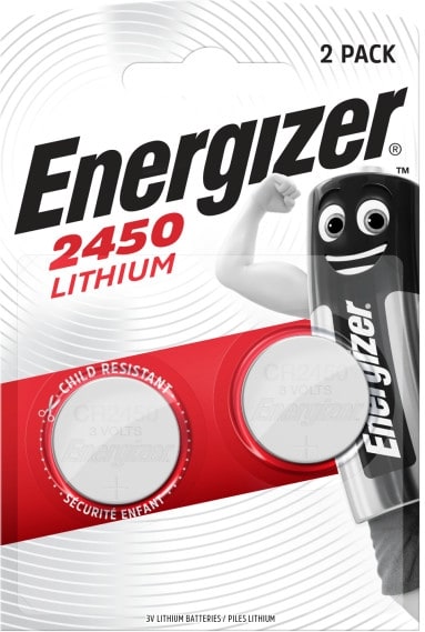 Energizer Batterij knoopcel Lithium 3V CR2450 - blister 2 stuks CR2450/2