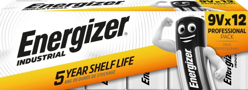 Energizer Batterij alkaline Industrial - 9V 6LR61 - doos 12 stuks E522/12