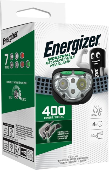 Energizer Hoofdlamp LED 400lm oplaadbaar incl. 3xAAA INDHEADR