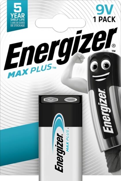 Energizer Batterij alkaline Max Plus - 9V - 6LR61 - blister 1 stuk MAXP9VBL1