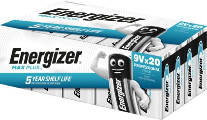Energizer Batterij alkaline Max Plus - 9V - 6LR61 - doos 20 stuks MAXP9VBP20