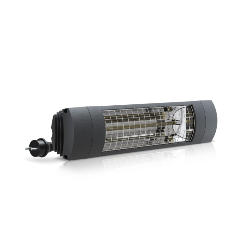 Etherma Infraroodstraler EXO COMFORT 1800W Zwart 9011 IP65 geïntegreerde radiobesturing 45024