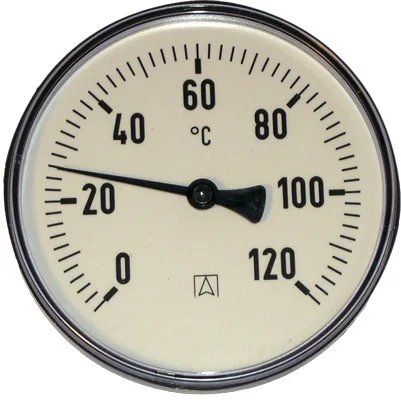 Euro Index Bimetaal thermometer 100mm inox huls 65mm -20/60grC euro index 19252I