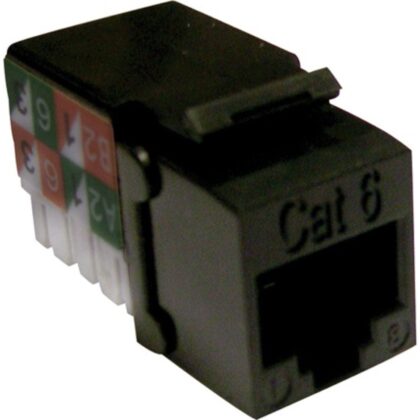 Excel Networking Solutions EXCEL CAT6 UNSCREENED KEYSTONE JACK 90de PK24 100-011-BK-24