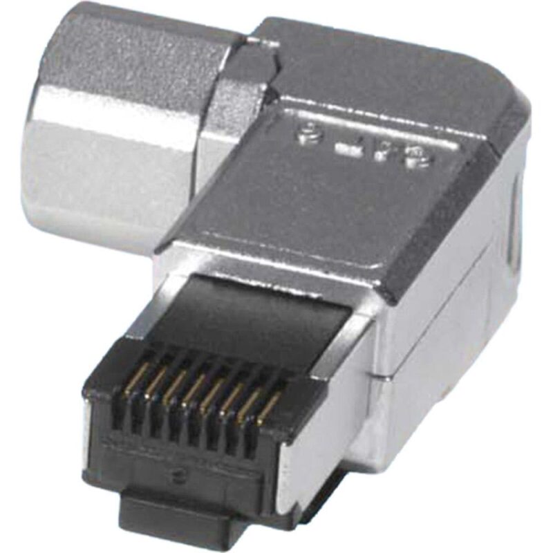 Excel Networking Solutions CAT 6A Screened Angled Field Installation Plug (6-pack) 100-144-06