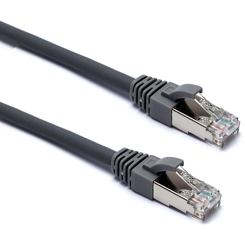 Excel Networking Solutions CAT 6A Patch cord F/FTP Shielded LS0H Blade Booted 1m - Grey 100-148