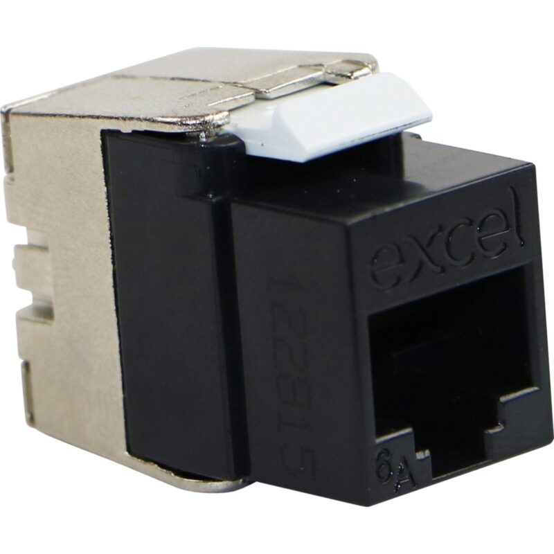 Excel Networking Solutions EXL C6A LOW PROFILE UNSCRD K/S JACK T/LE 100-182-BK-24